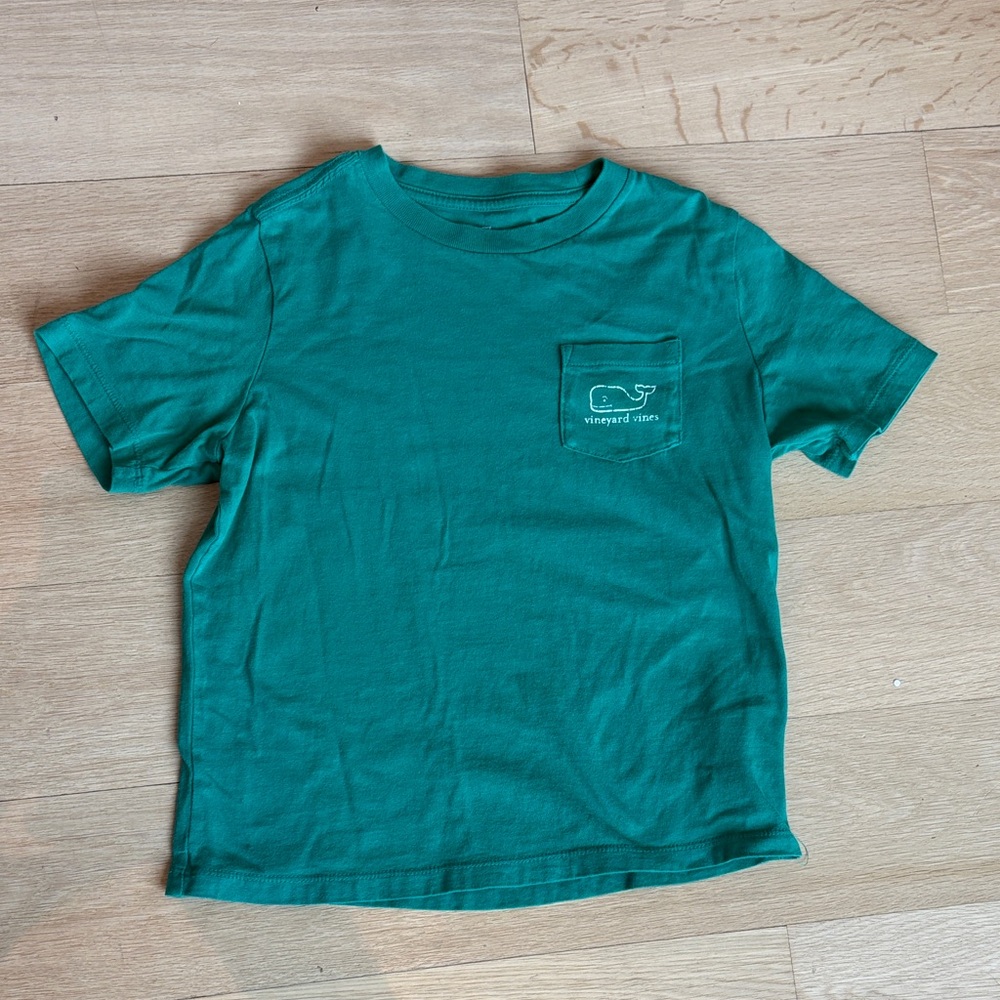 Vineyard Vines Boys Green Pocket Tee